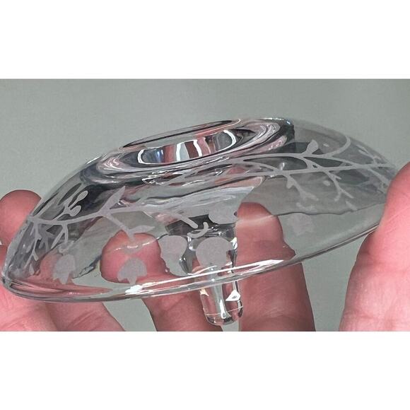 EUC Beautiful Floral Etched Ring Dish - Picture 4 of 10